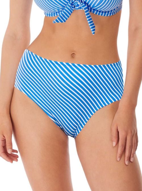 Beach Hut High Waist / Leg Brief, blue FREYA SWIM