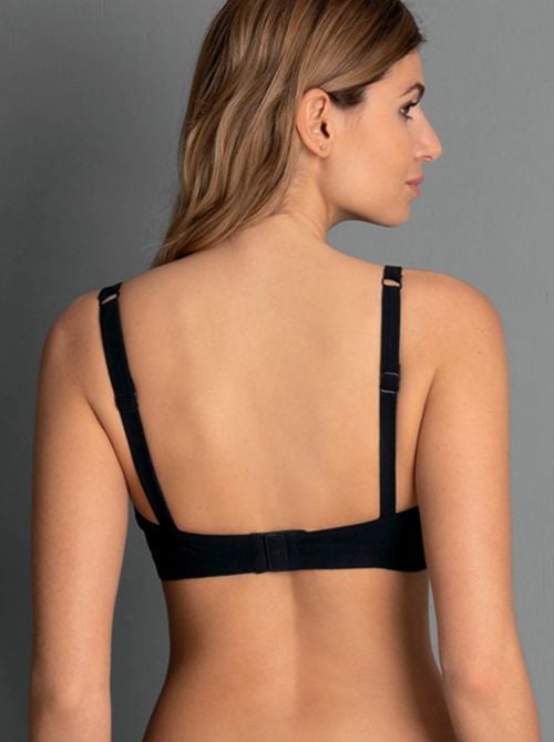 Elouise 8842 top piscina-mare con zip, nero