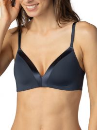 Glorious padded bra without underwire, graphite