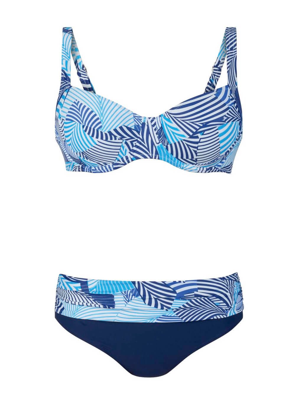 Fantasie Silhouette Island Top Bikini Con Ferretto - Coppa Intera Arricciata - Stampa Italiana Esclusiva