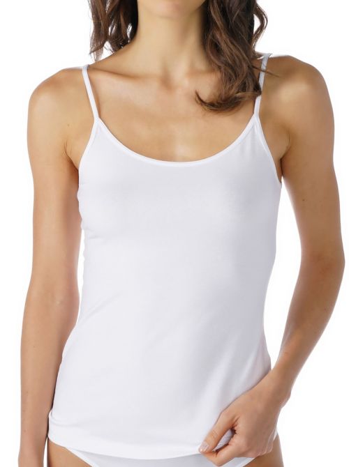 Cotton Pure Top with thin straps, white