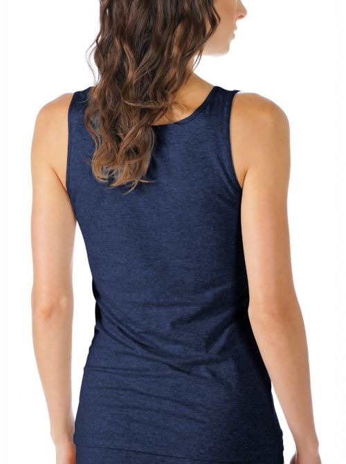 Cotton Pure Top with wide straps, midnight blue