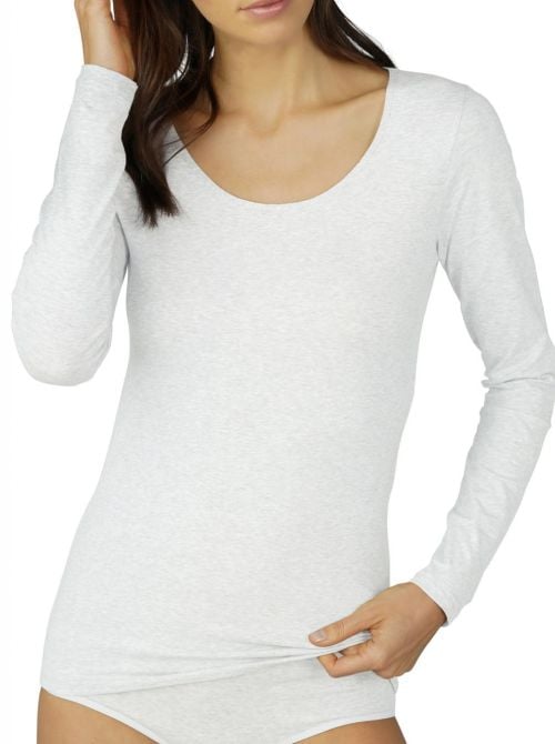 Cotton Pure long sleeve t-shirt, white MEY