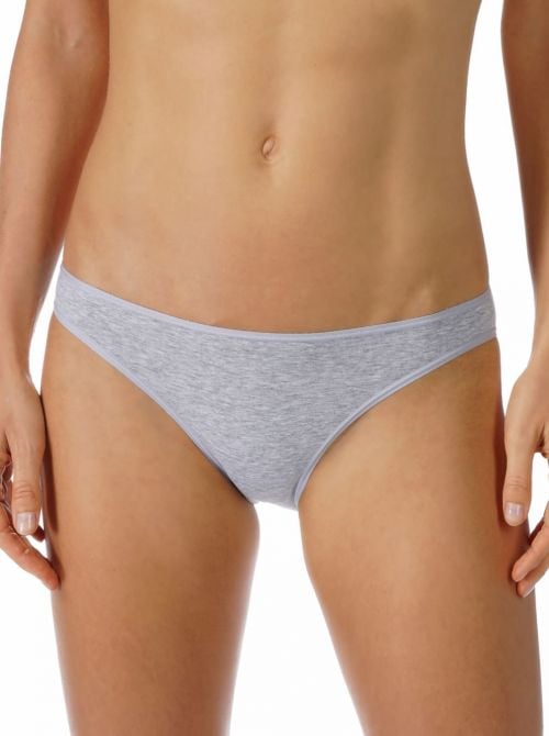 Cotton Pure mini low waist briefs, melange gray