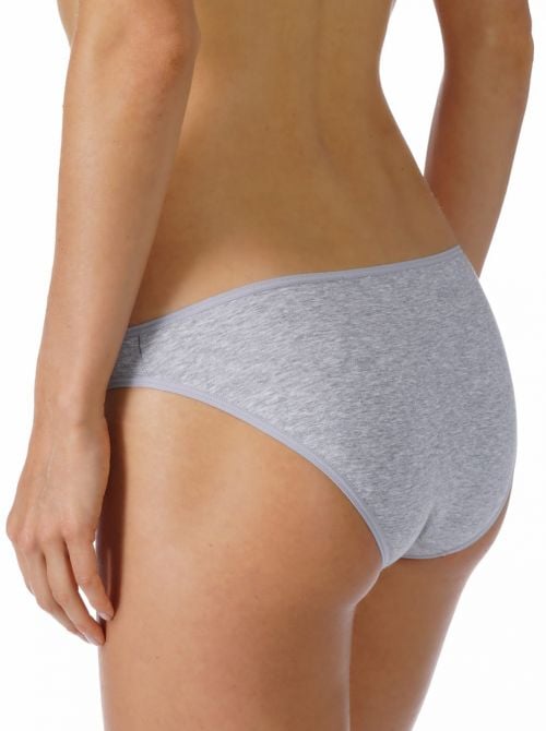 Cotton Pure slip mini a vita bassa, grigio melange MEY