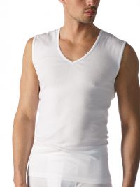 Casual Cotton maglia senza maniche in cotone, bianco