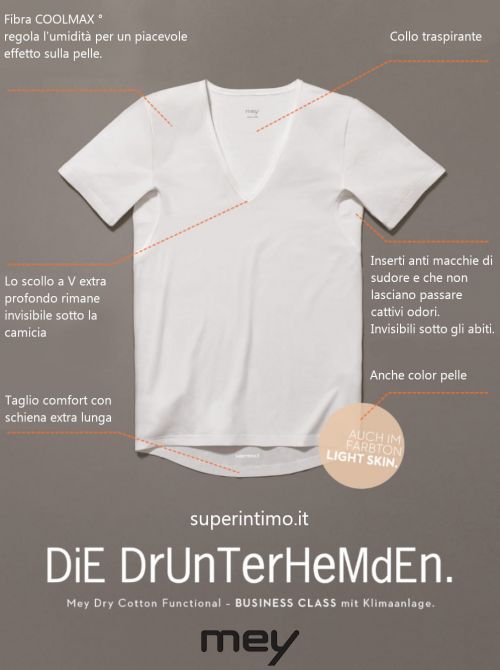 Dry cotton undershirt, white MEY