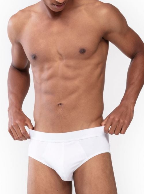 Superior slip uomo vita bassa, bianco