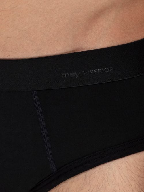 Superior slip uomo classico, nero MEY