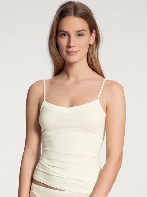 Cate Top with thin straps, cream