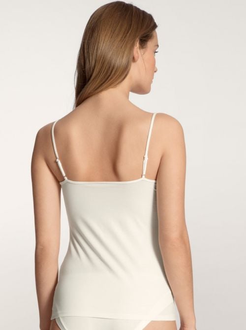 Cate Top con spalline sottili, crema