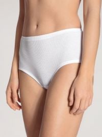Classic Cotton 2:2 Midi-Slip, bianco