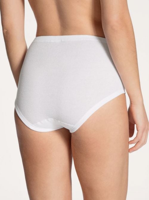 Classic Cotton 2:2 Midi-Slip, bianco
