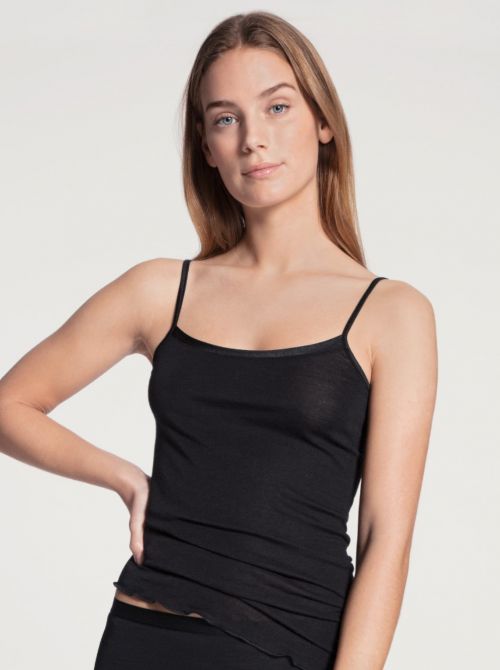 True Confidence Top with thin straps, black CALIDA