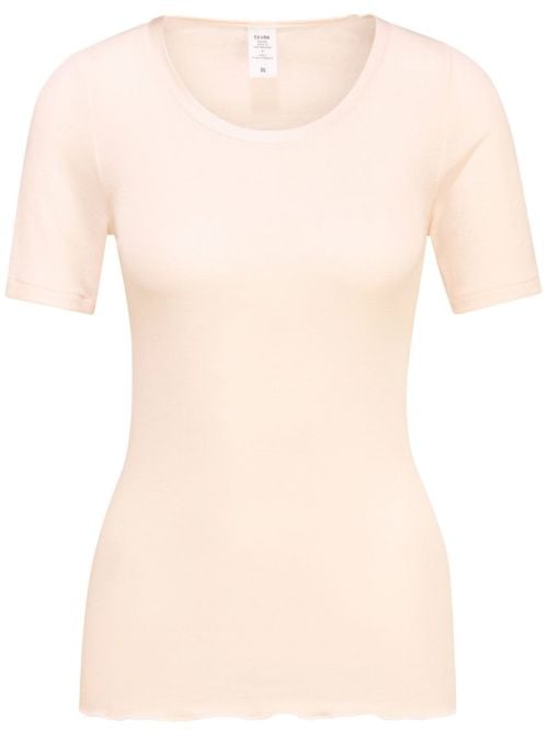 True Confidence maglia a manica corta lana e seta, crema