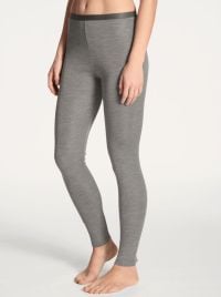 True Confidence leggings lana e seta, grigio platino
