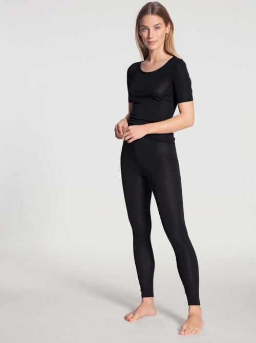 True Confidence leggings lana e seta, nero