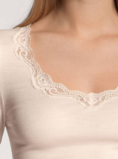 Richesse 15990 Lace Long sleeve, ivory CALIDA