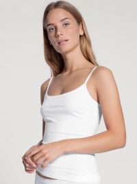 Natural Comfort Top con spalline sottili, bianco