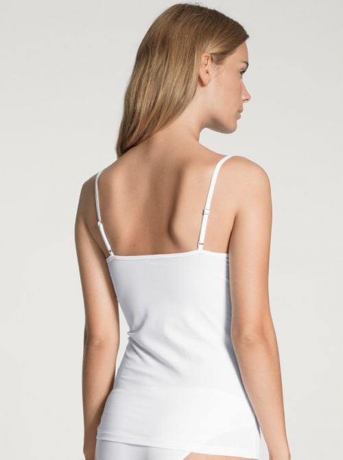 Natural Comfort Top con spalline sottili, bianco