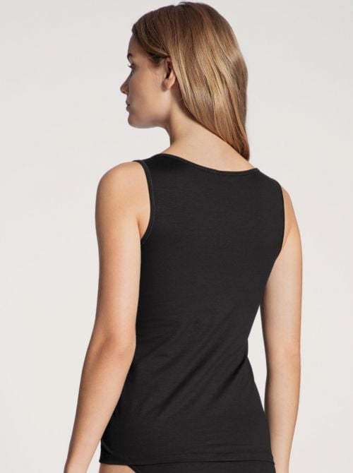 Natural Comfort Tank-Top spalline larghe, nero