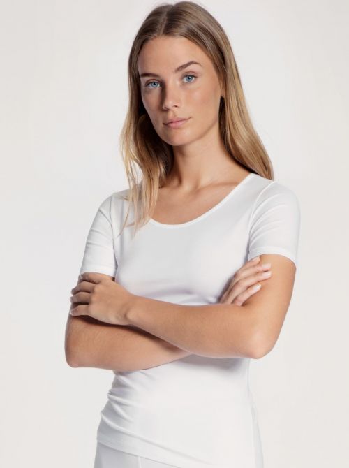 Natural Comfort short sleeve shirt, white CALIDA