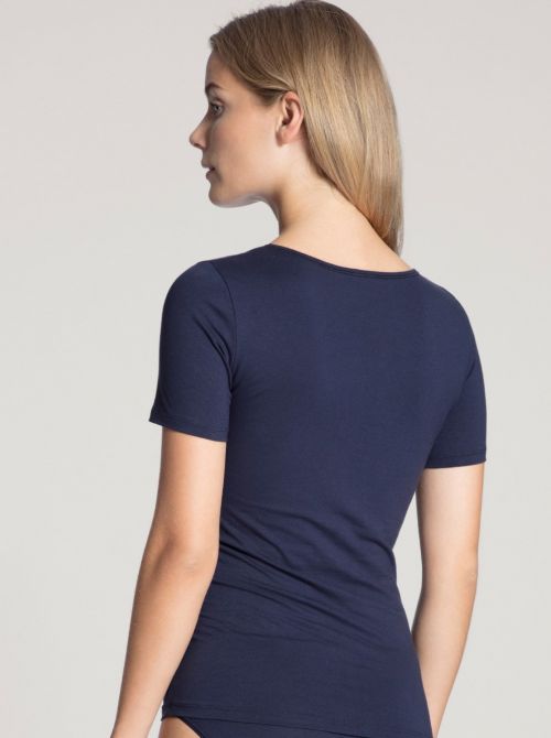Natural Comfort short sleeve shirt, blue