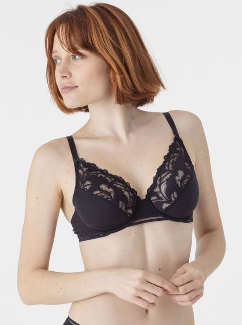 Adage underwired bra, black