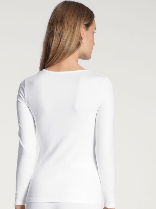 Natural Comfort long sleeve shirt, white
