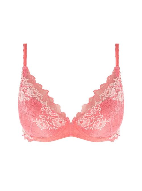 Lace Perfection Push up bra with underwire, strawberry
