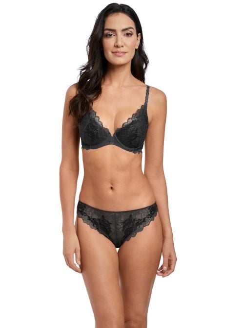 Lace Perfection Push up bra with underwire, grey