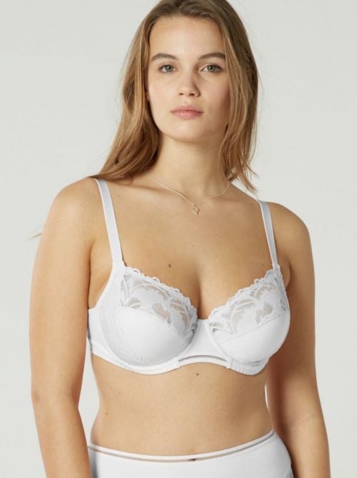 Adage underwired bra, white