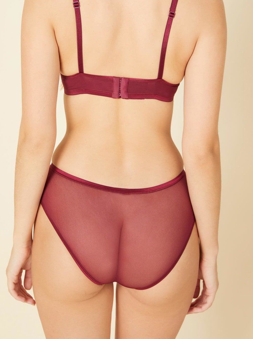 Soire Confidence culotte senza cuciture, in tulle trasparente.