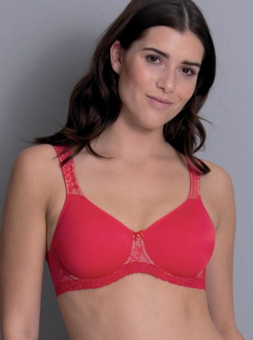 Abby Bra with underwire and molded cups, cherry