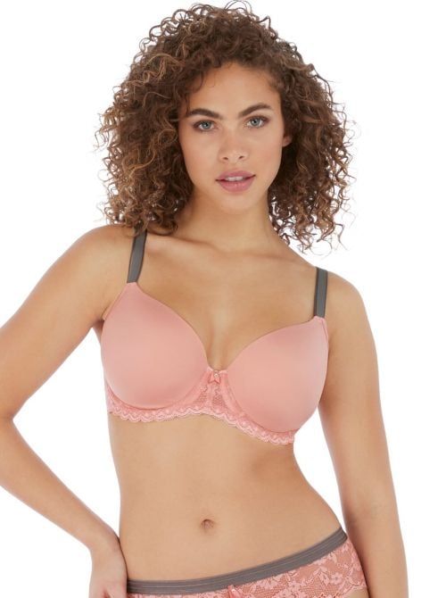 offbeat Underwired Moulded Bra, pink