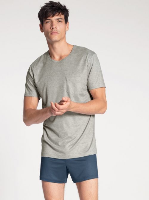 100% Nature T-shirt da uomo manica corta, grigio CALIDA