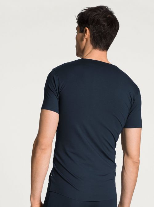 Clean Line Men's short sleeve V-shirt, blue