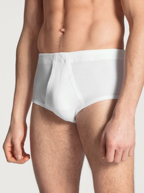 20610 Cotton 2:2 Slip con apertura, bianco CALIDA