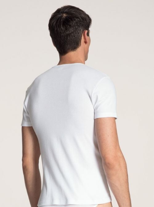 14315 Classic Cotton 1:1 V-Shirt, bianco