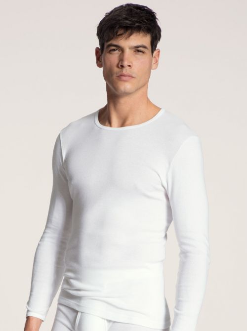 16910 Classic Cotton 1: 1 Long sleeve shirt, white CALIDA
