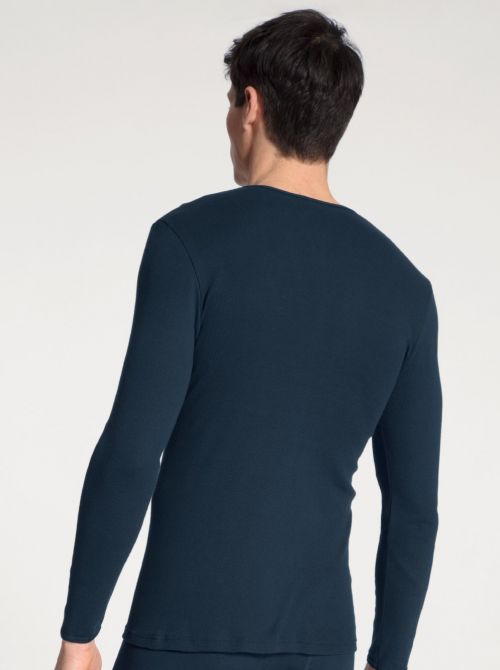 16910 Classic Cotton 1:1 Shirt a manica lunga, blu notte