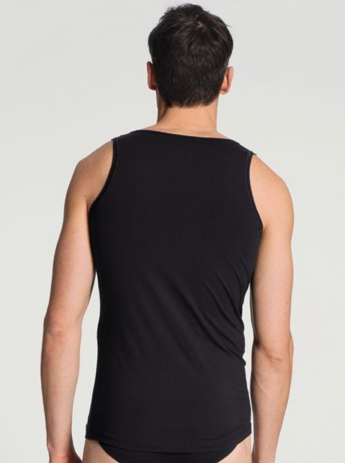 12090 Cotton Code canottiera, nero