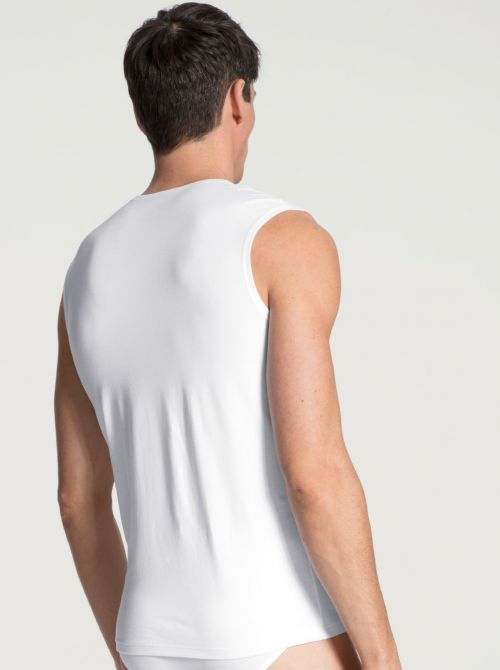 13090 Cotton Code Tank Top, bianco