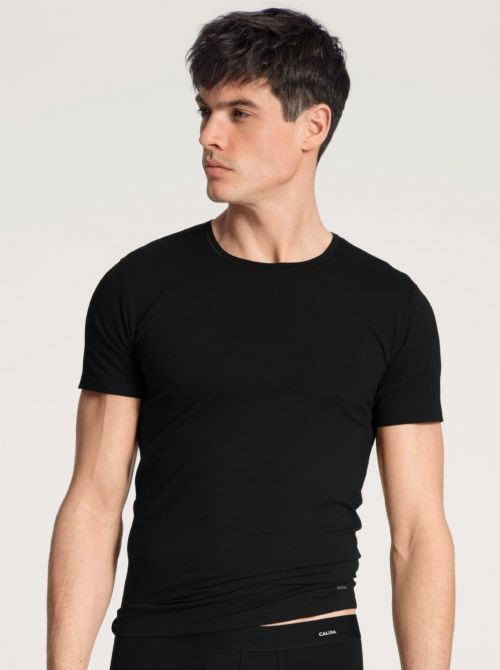 14290 Cotton Code Short sleeve T-shirt, black CALIDA