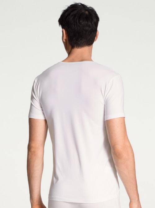 14590 Cotton Code V-shirt a mezza manica, bianco