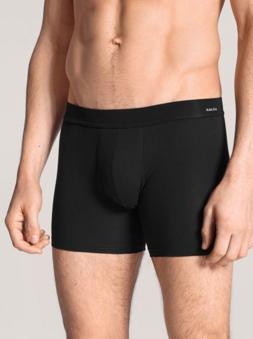 25890 Cotton Code Boxer Brief with opening, black