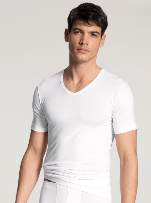 14065 Focus V-shirt, bianco CALIDA