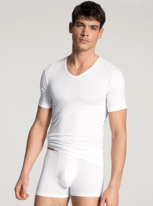 Focus V-shirt, bianco CALIDA