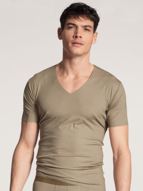 14586 Fresh Cotton V-shirt, bronce CALIDA