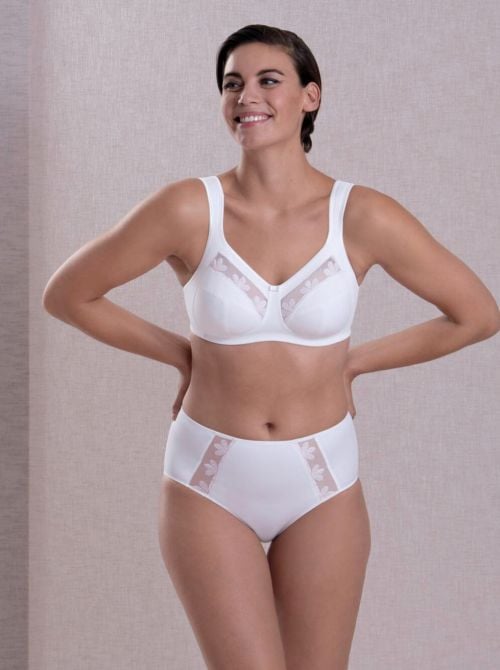 Sophia non-wired bra, white